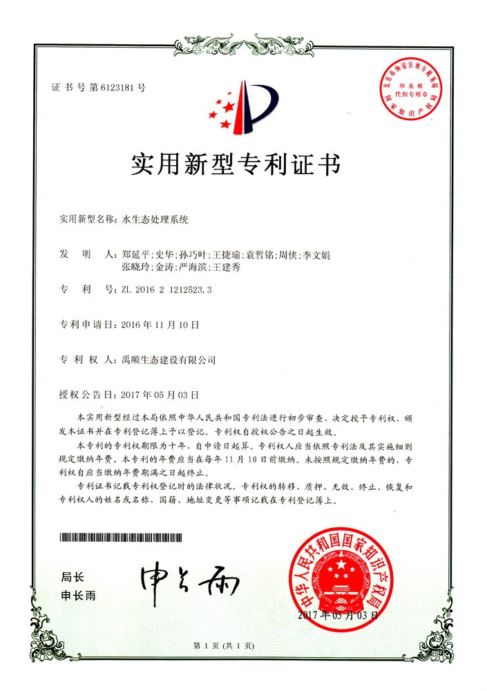 水生态处理系统